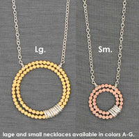 Double Beaded Circle Necklace (N1364/N1365) - DanaReedDesigns