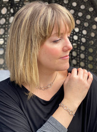 Lined Linked Connections Necklace (N1713) - DanaReedDesigns