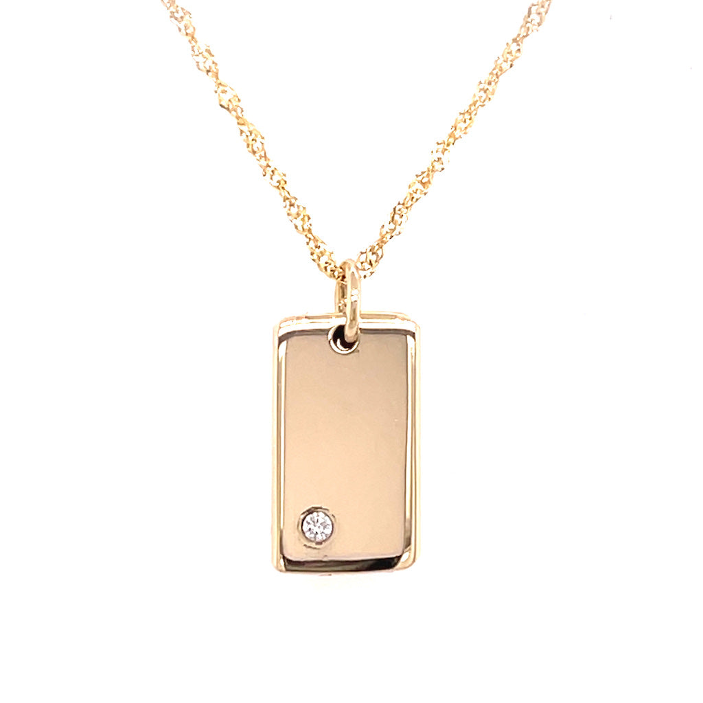 RYLOS Necklaces For Women Gold Necklaces for Women & Men 14K Yellow Gold or  White Gold Personalized Cutout DogTag Diamond Cut Nameplate Necklace  Special Order, Made to Order Necklace 