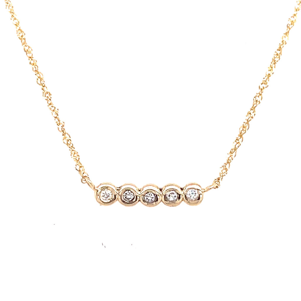 Signature Diamond Bead Bar (N1412)