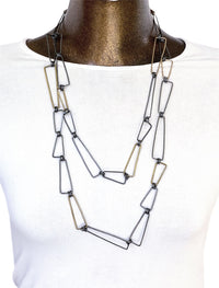 40" Linked Trapezoid Necklace (N1675)