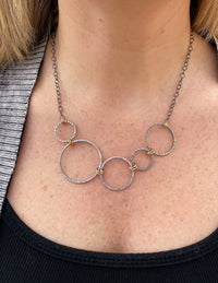 Large Lined Hoops Necklace (N1857) - DanaReedDesigns