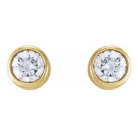 Diamond flat back earrings - RE1955KY