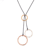 Small 3 Hoop Lariat Necklace (N1467) - DanaReedDesigns