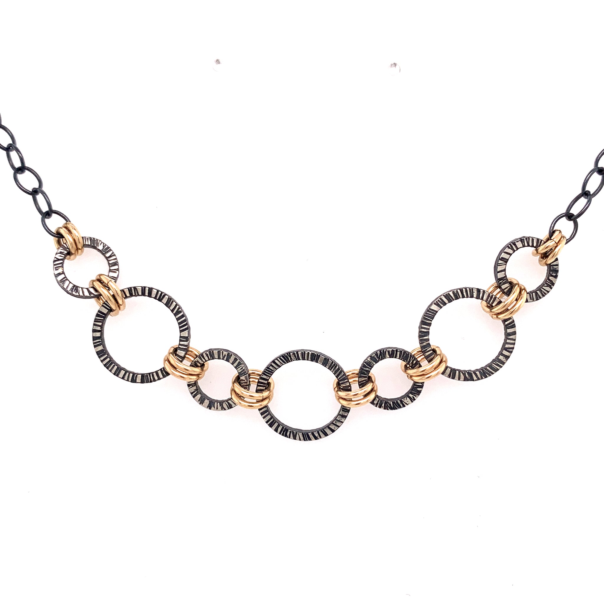 Lined Linked Connections Necklace (N1713) - DanaReedDesigns