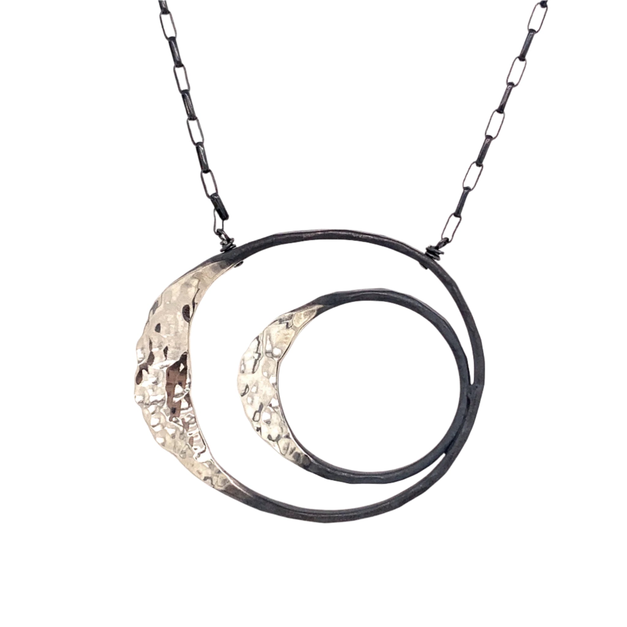 Small Double Satin Shiny Eclipse Necklace (N1859) - DanaReedDesigns