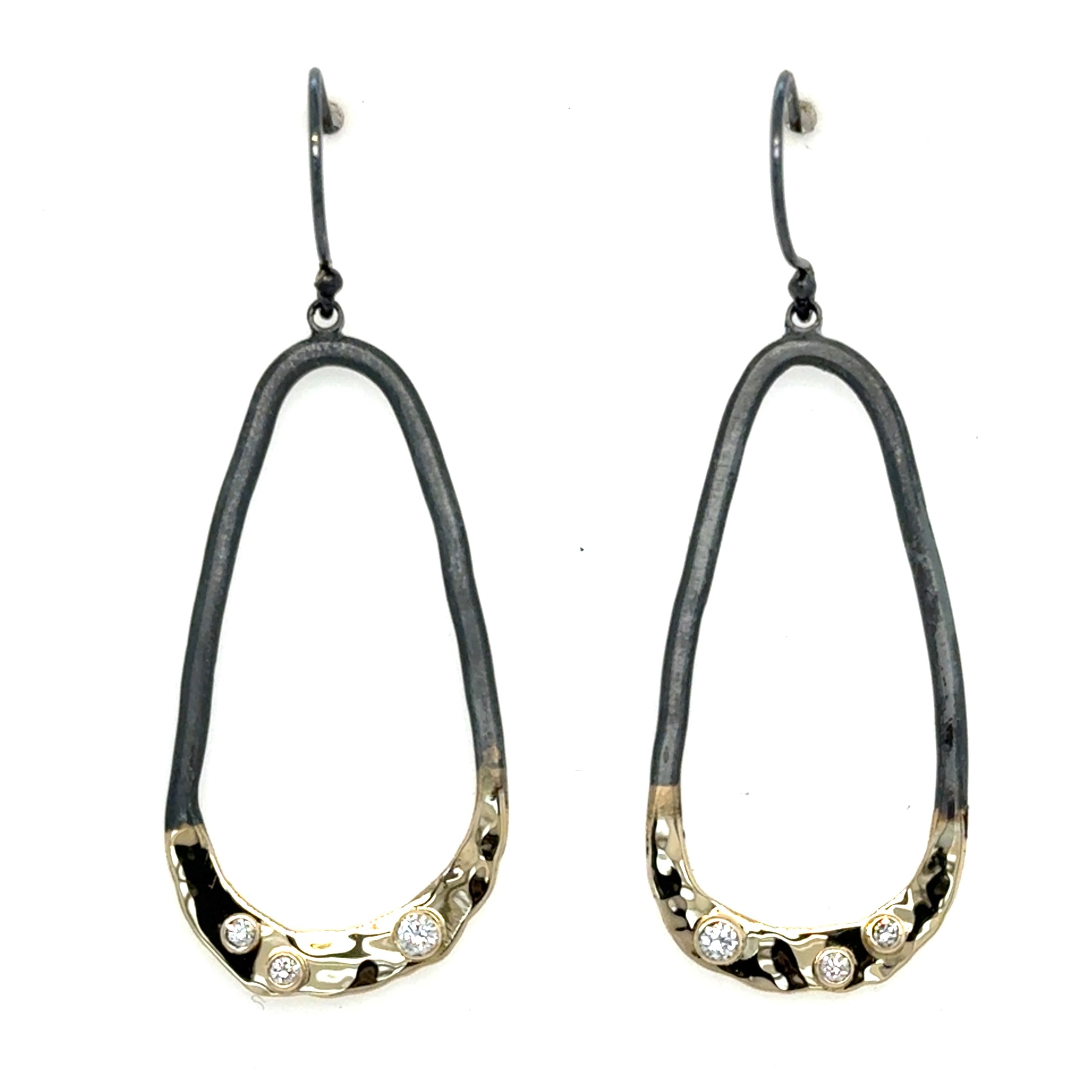 Eclipse Diamond Oval Earrings
