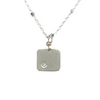 Diamond Dogtag Necklace  (N115Sd)