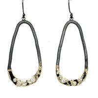 Eclipse Diamond Oval Earrings