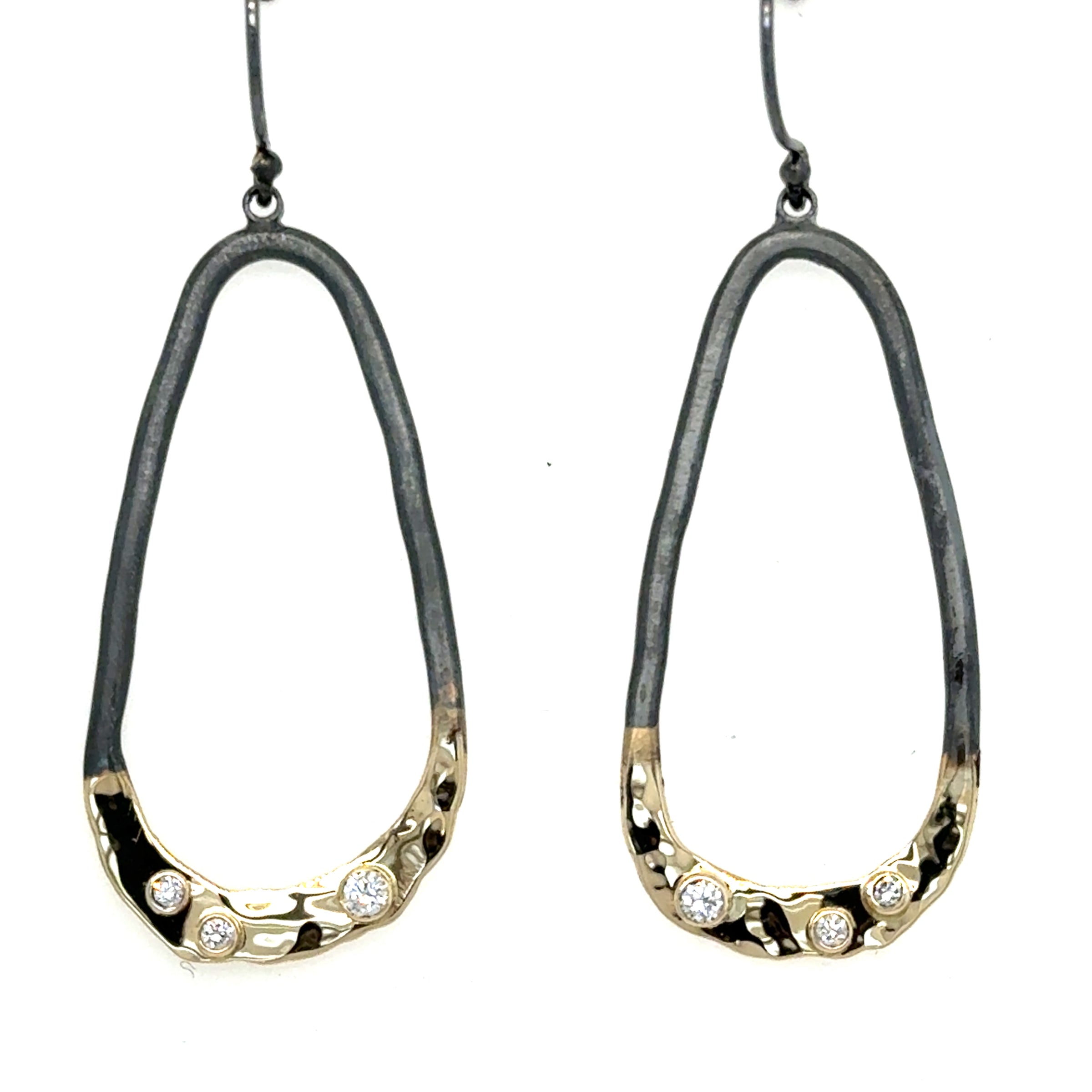 Eclipse Diamond Oval Earrings