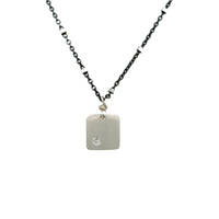 Diamond Dogtag Necklace  (N115Sd)