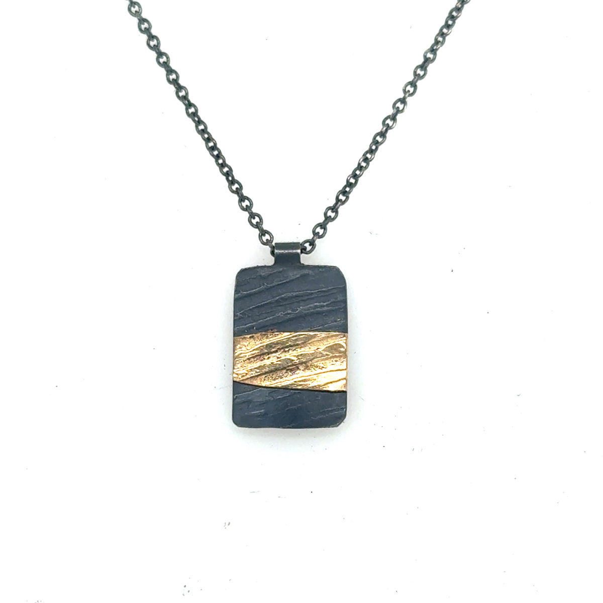 Birch Dog Tag Necklace - a one of a kind