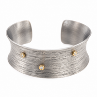 Birch Cuff with 14K Gold & Diamonds