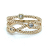 Signature Dot Criss Cross Ring with Diamonds RR262KYD