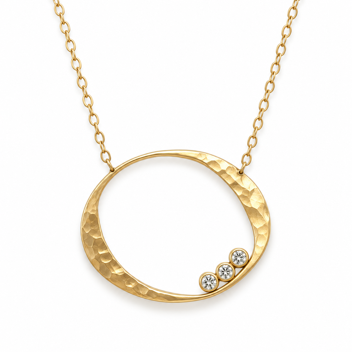 Circle of Trust 14K Gold Diamond Necklace