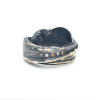 Concrete Five Stone Ring