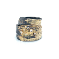 Concrete Five Diamond Statement Ring