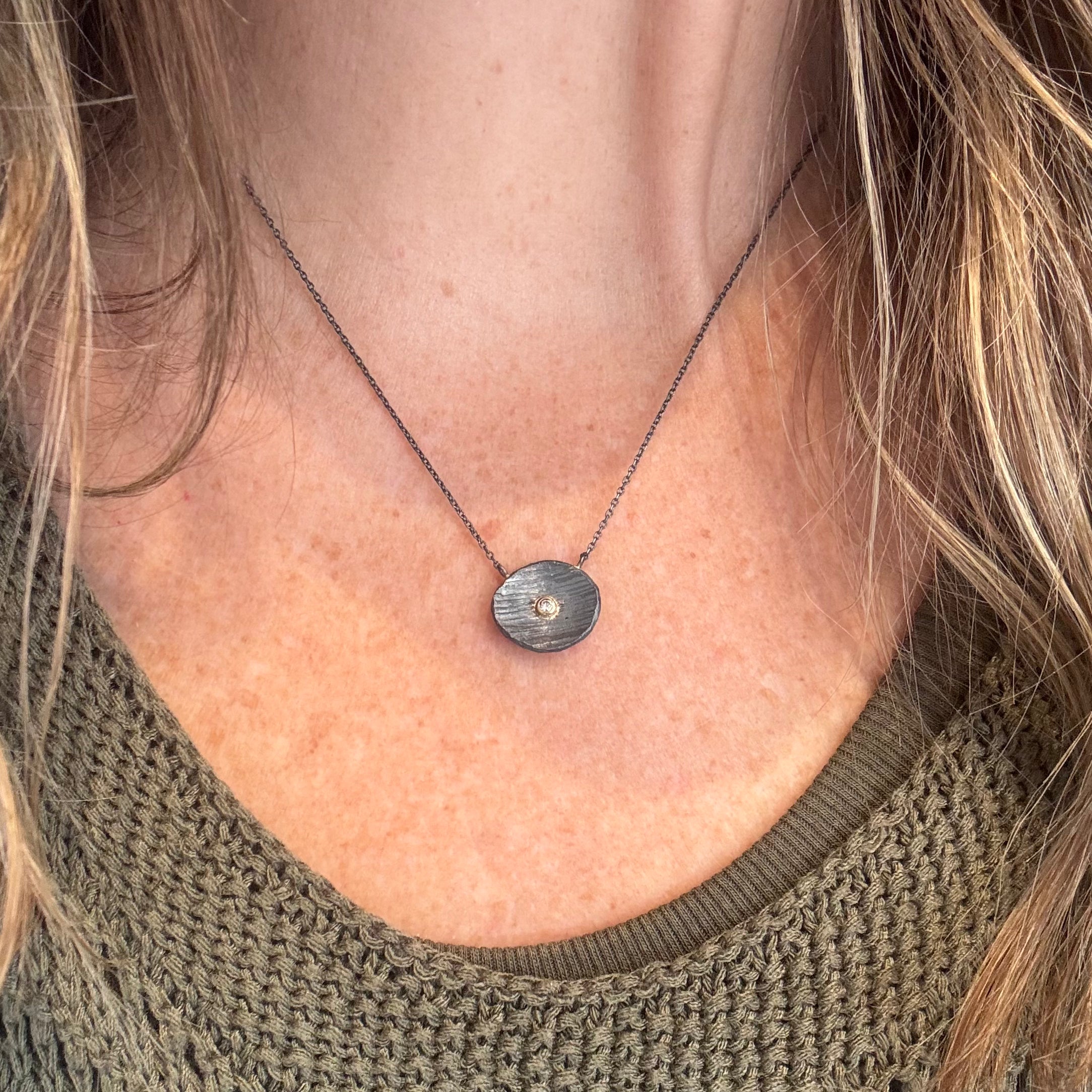 Birch Pod Necklace Diamond Accent – Dana Reed Designs