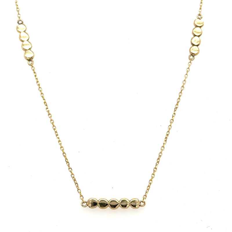 5 Dot Beaded Station Necklace (N1843)