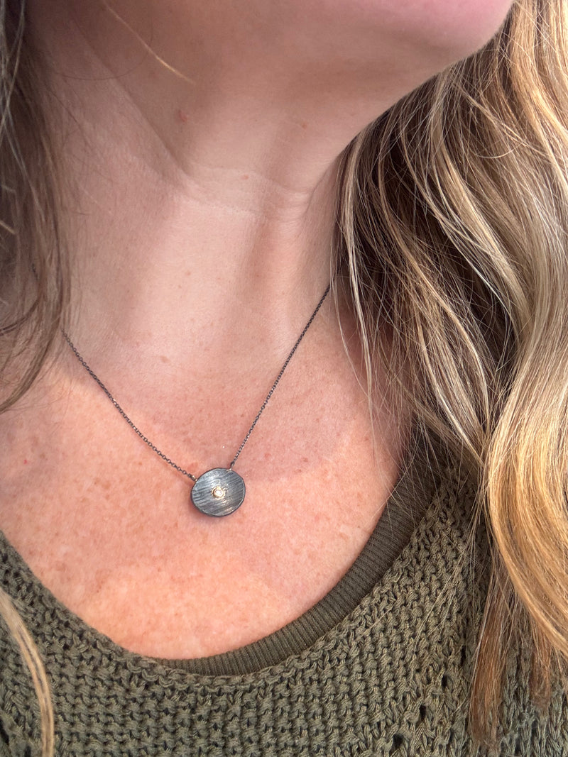 Birch Pod Necklace Diamond Accent – Dana Reed Designs