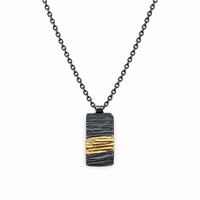 Long Birch Dog Tag Necklace