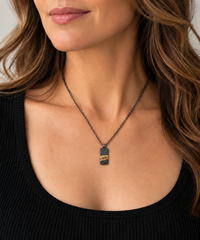 Long Birch Dog Tag Necklace
