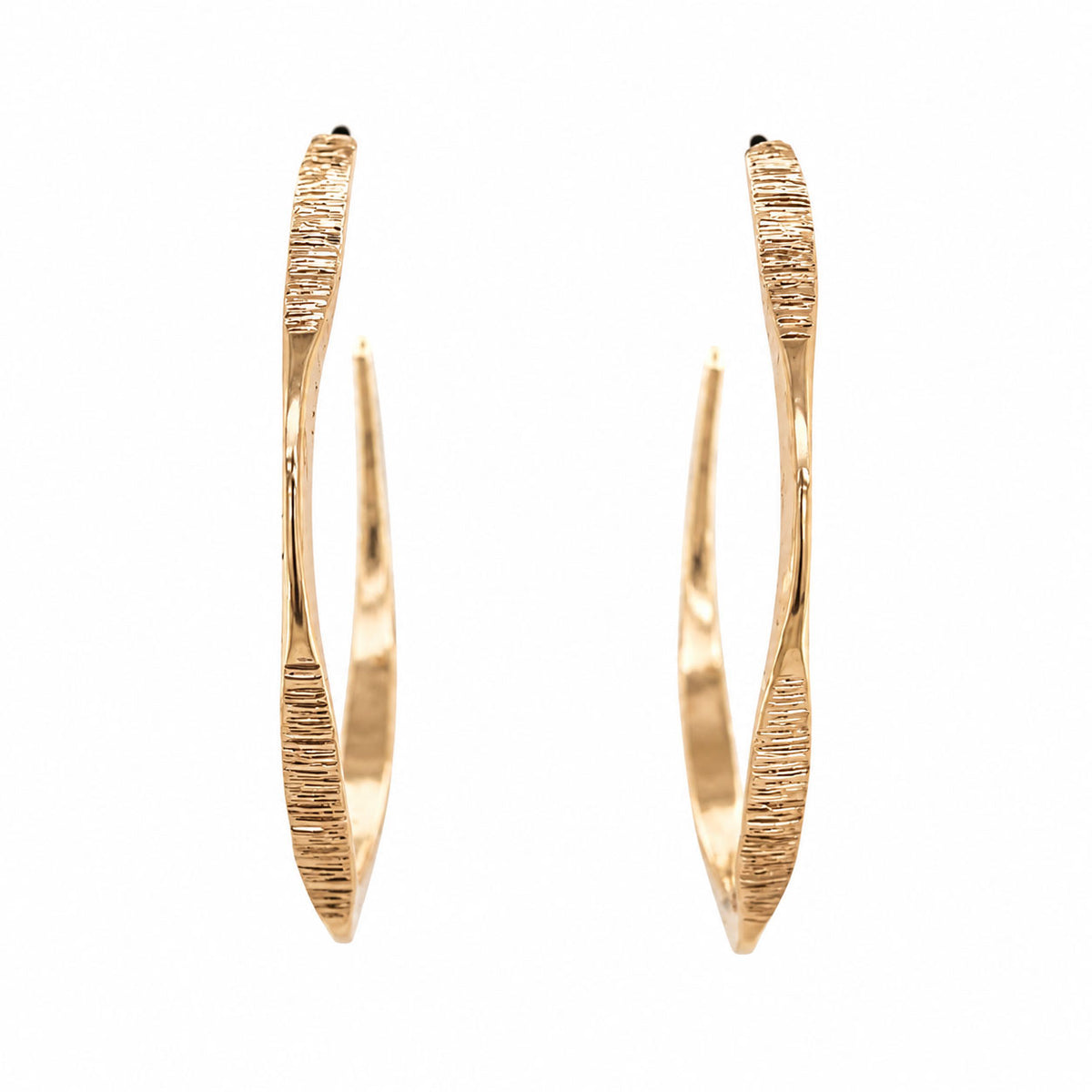 Medium Forward-Facing Mobius Hoop Earrings