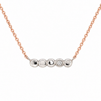 Signature Diamond Bead Bar Necklace
