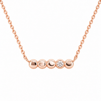 Signature Diamond Bead Bar Necklace
