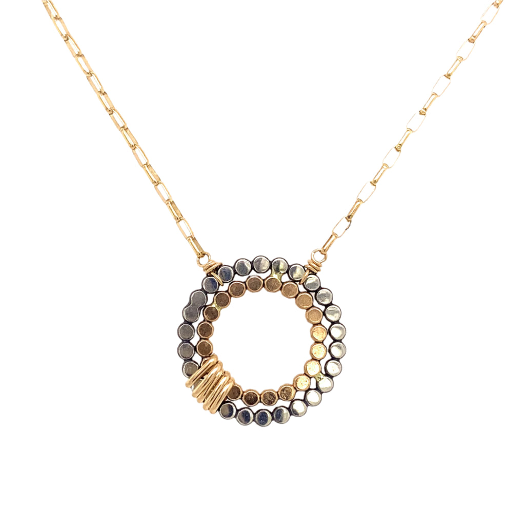 Signature Small Double Beaded Circle Necklace (N1893) – Dana Reed Designs