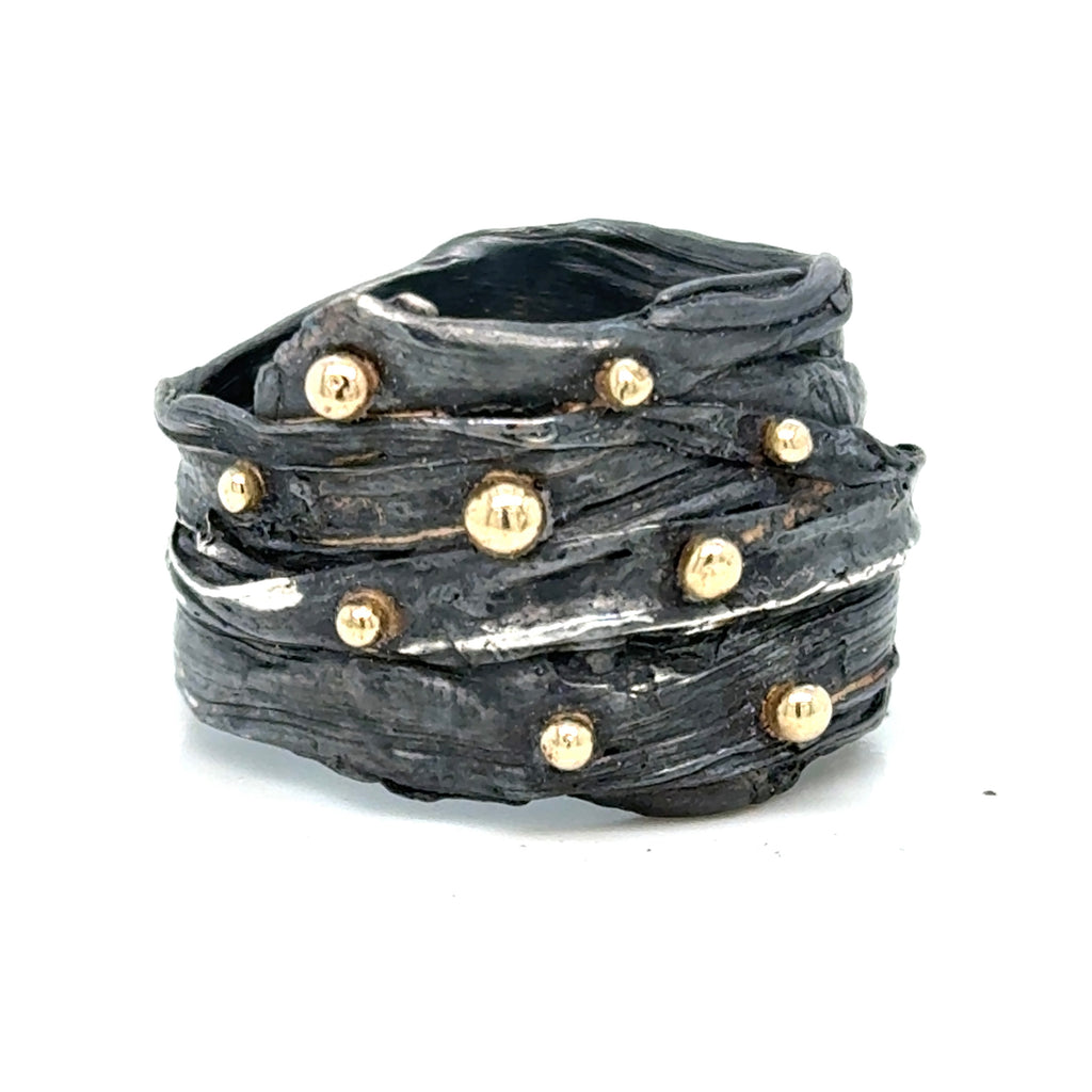 Wide Twisted Dots Ring – Dana Reed Designs