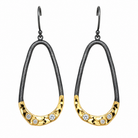 Eclipse Diamond Oval Earrings