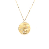 14K Gold Birch Pod With Diamonds Necklace - RN2045KY