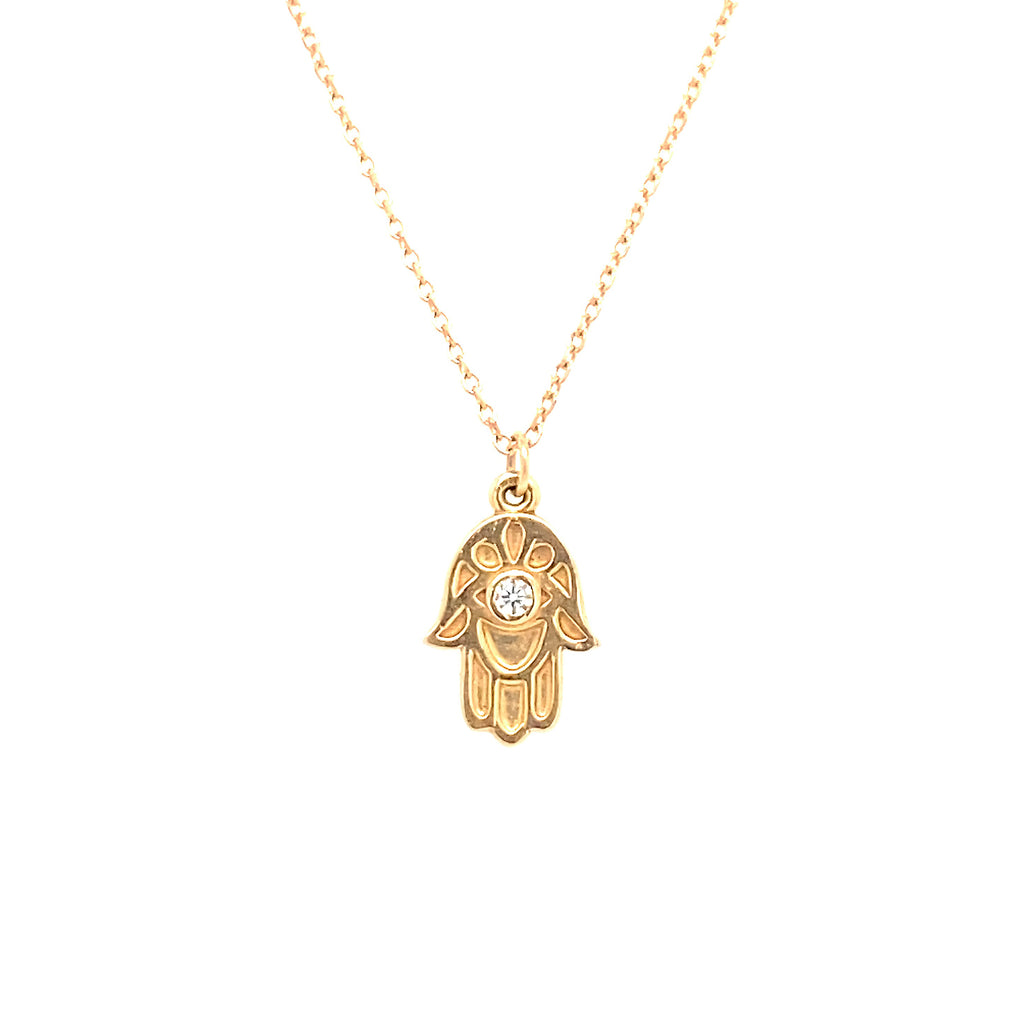 14K Gold Hamsa with Diamond - RN1981KP – Dana Reed Designs