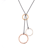 Small 3 Hoop Lariat Necklace