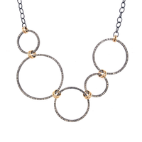 Large Lined Circle Necklace