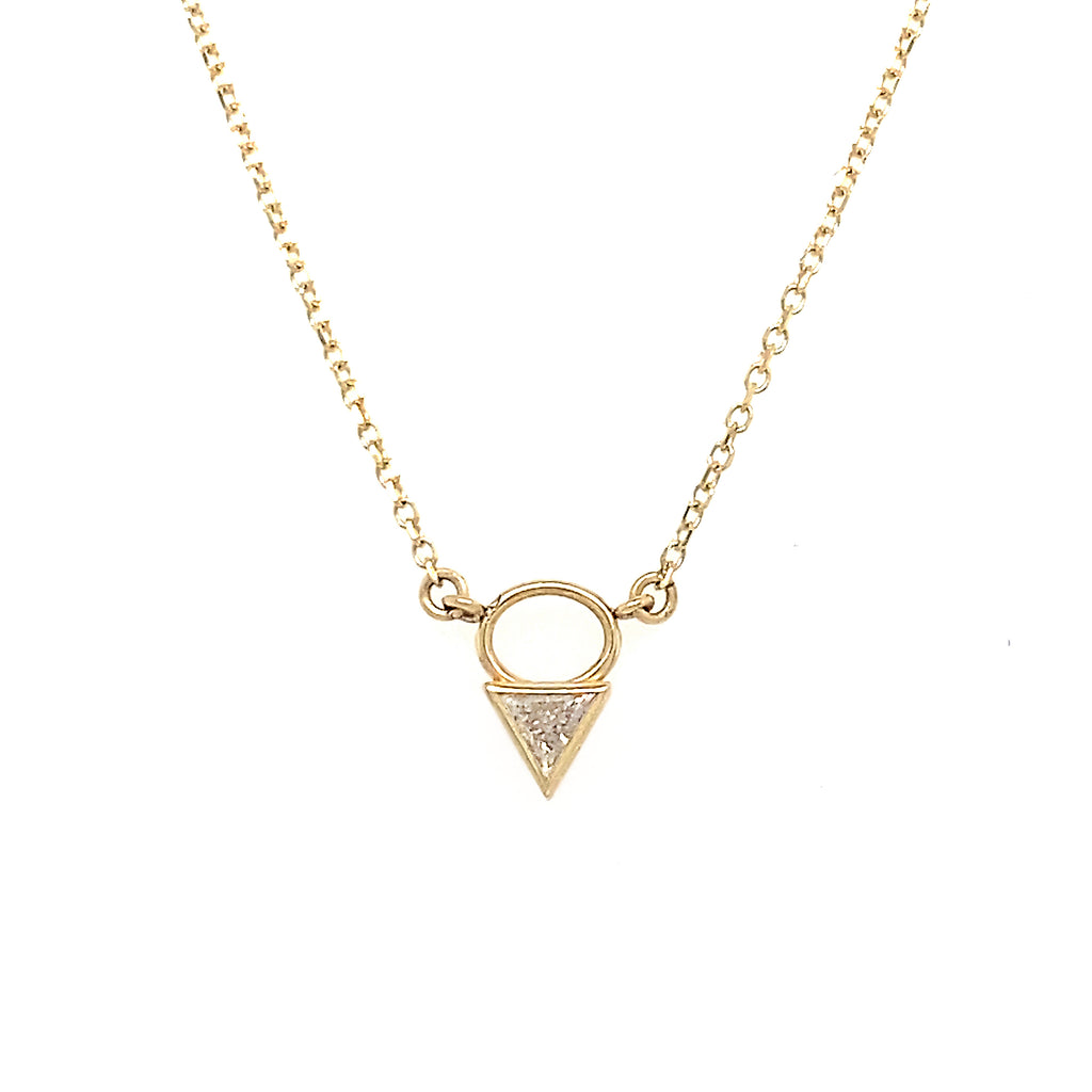 Petite 14K Diamond Triangle Necklace – Dana Reed Designs