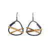 22 Bi-Metal Earings Small Criss Cross E1803