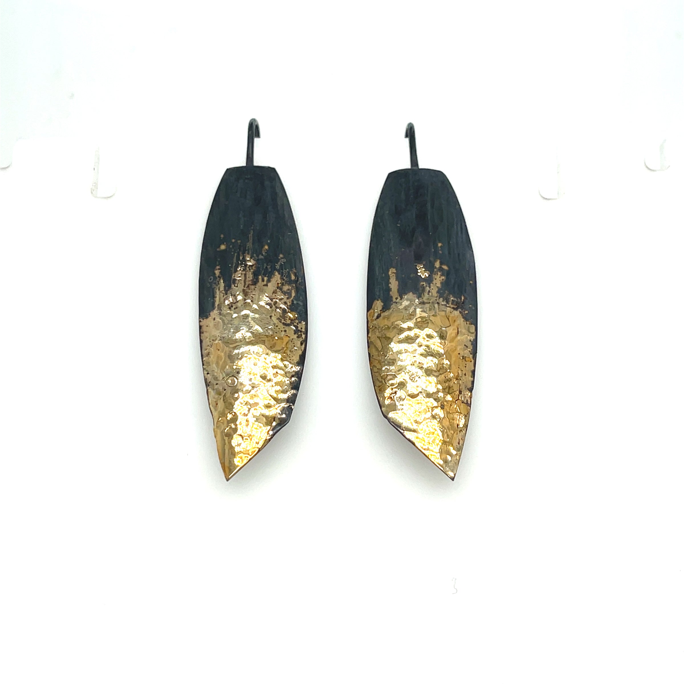 Scudo D'Oro - Angled Golden Shield Earrings