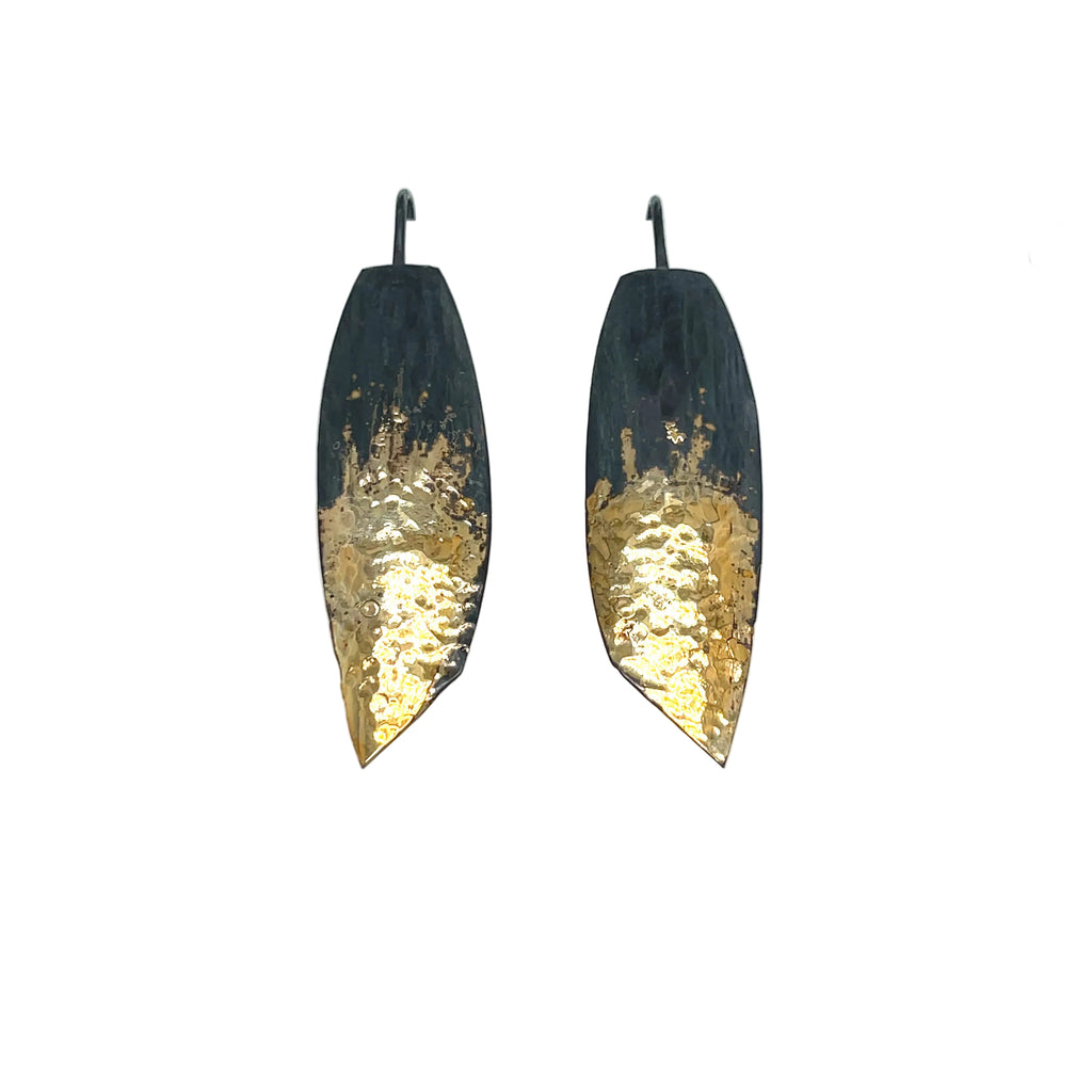 Scudo D'Oro - Angled Golden Shield Earrings – Dana Reed Designs