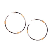 Large Front Facing Bead Hoop with Wraps Earrings (E1649) - DanaReedDesigns