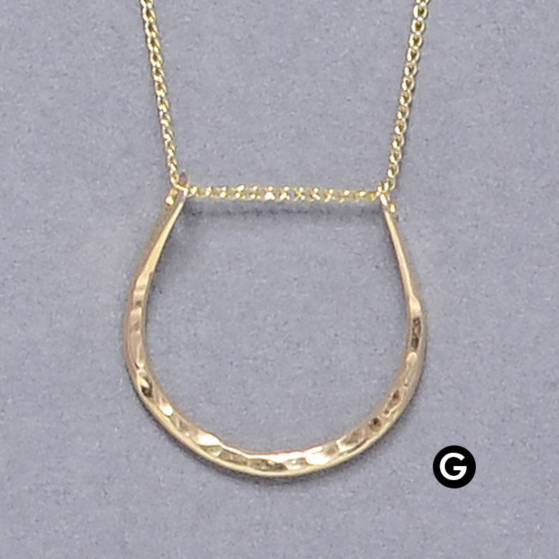 Hammered Horseshoe Necklace (N1015) - DanaReedDesigns