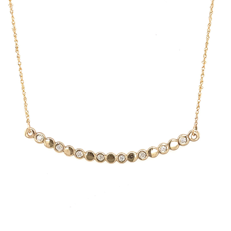 Diamond Bead Bar Necklace (N1147KYD)