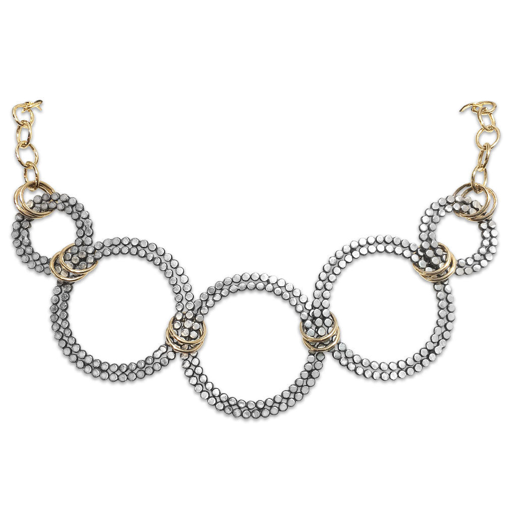 5 Double Beaded Circle Necklace (N1549) - DanaReedDesigns