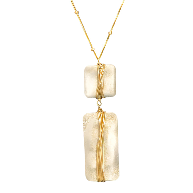 Funky Rectangle and Square Necklace (N584MG) – Dana Reed Designs