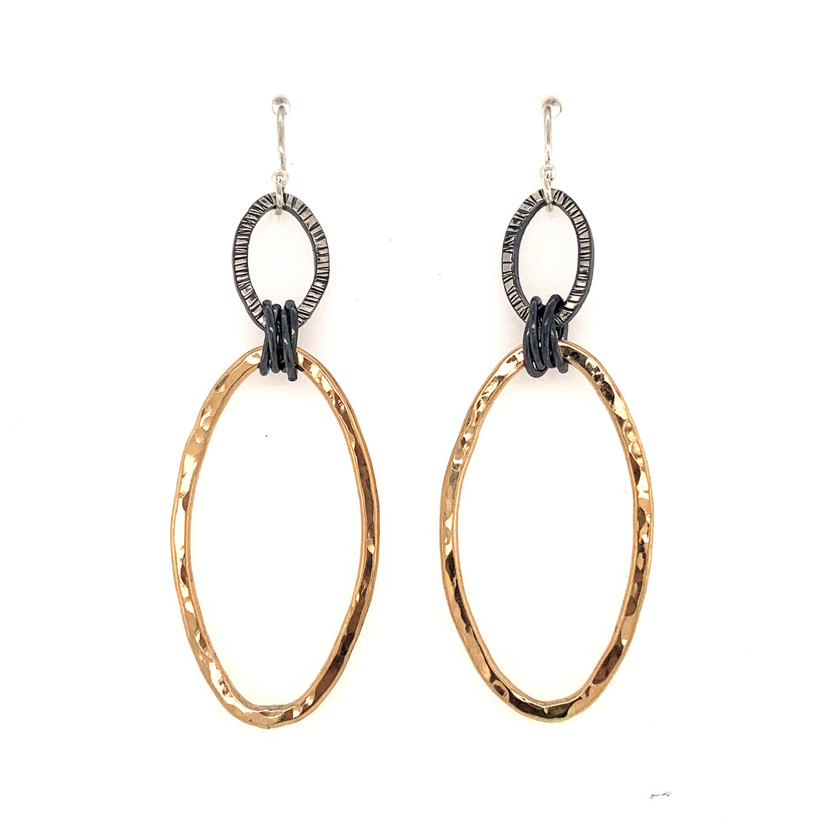 Small Lined/Hammered Ovals (E1680) - DanaReedDesigns