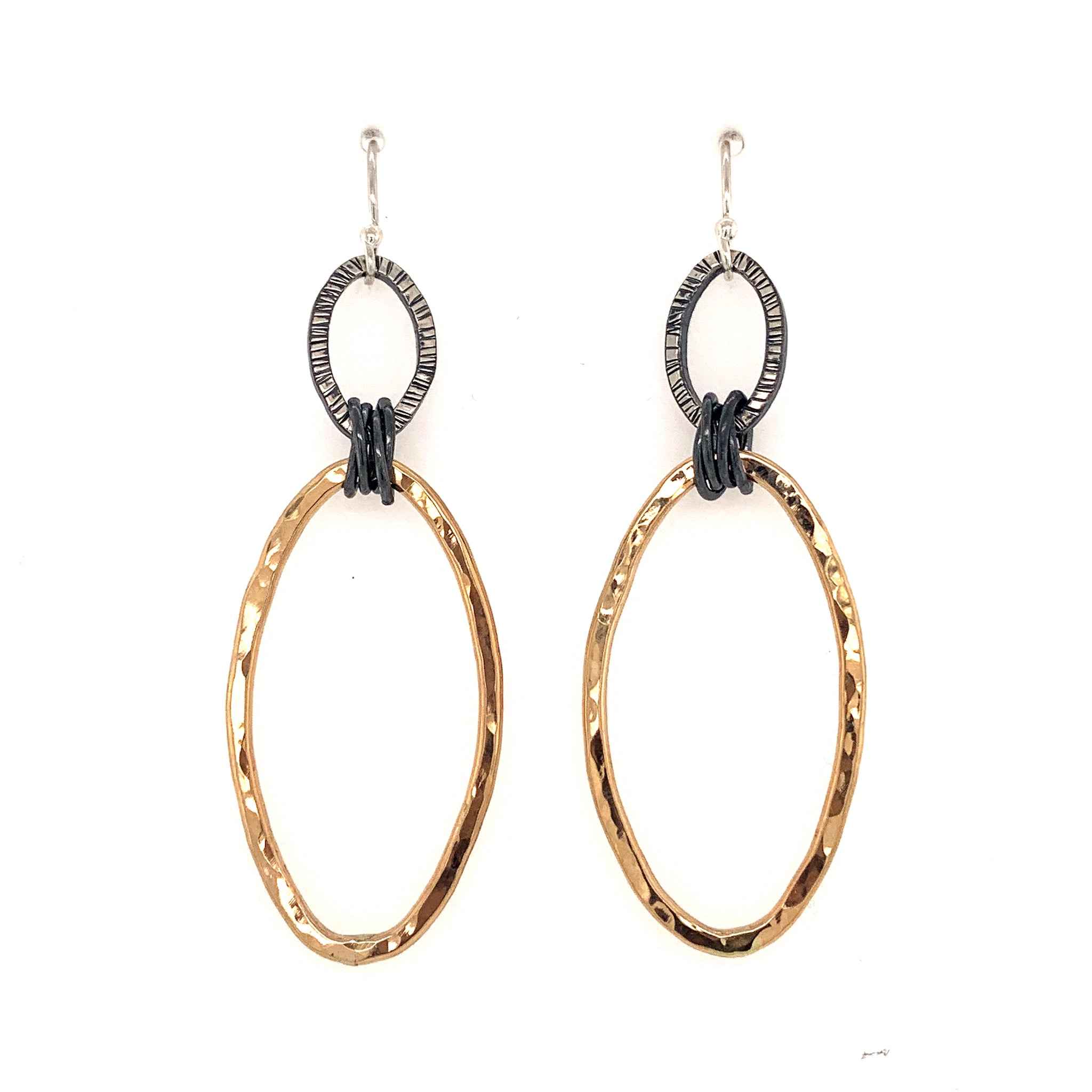 Small Lined/Hammered Ovals (E1680) - DanaReedDesigns