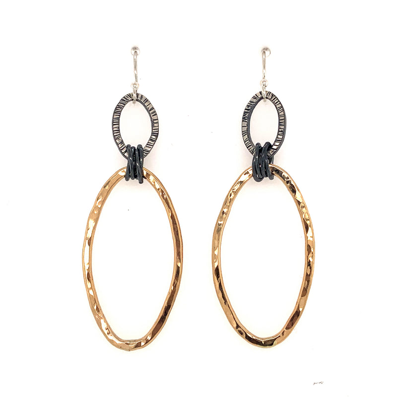Small Lined/Hammered Ovals (E1680) - DanaReedDesigns