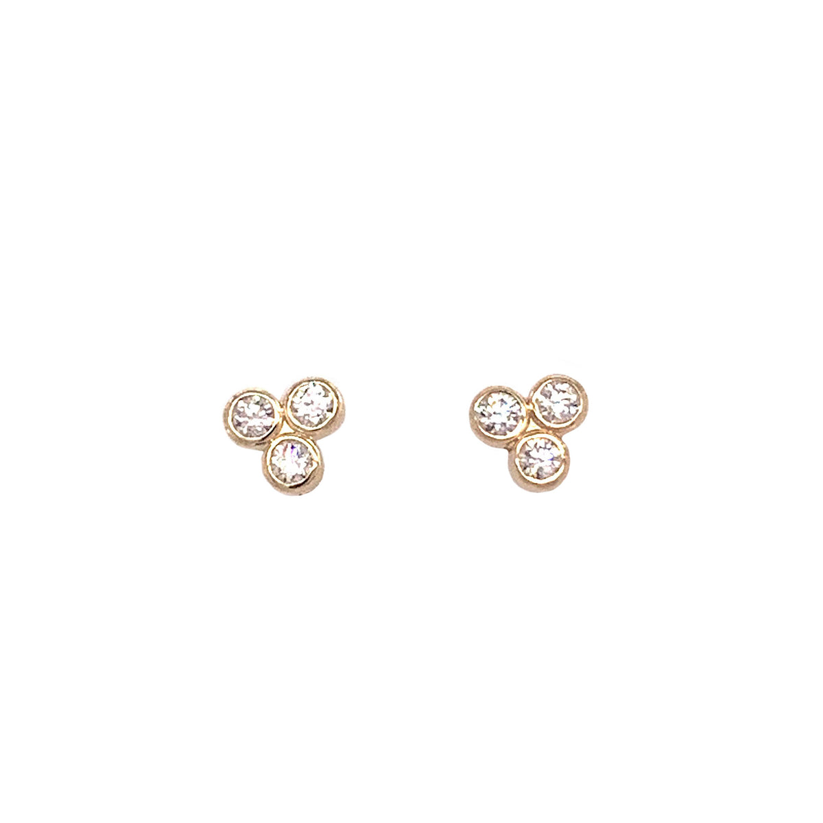 Trifecta Diamond Post Earrings (E1738) - DanaReedDesigns