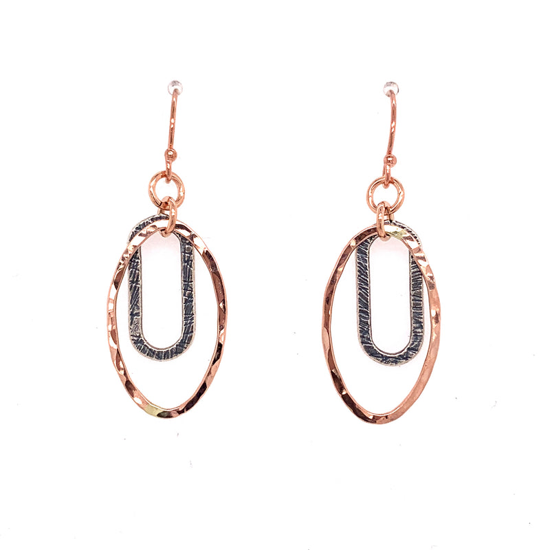 Concentric Linx Oval Earrings (E1769) - DanaReedDesigns